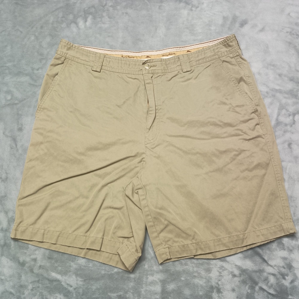 Tommy Bahama Shorts Mens 36 Khaki Chino Tencel Lyocell Casual Summer Travel